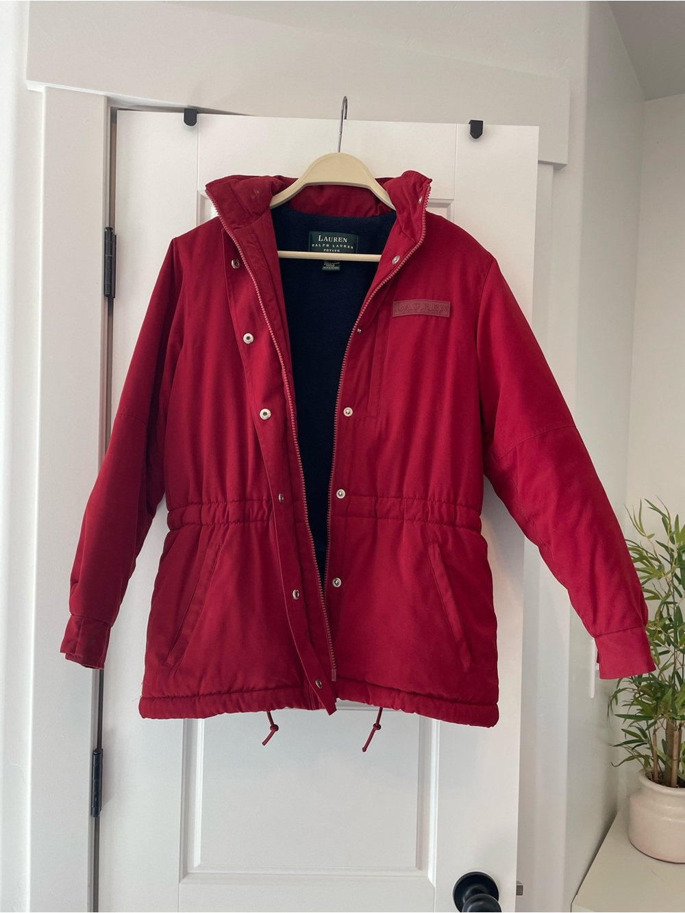 Ralph Lauren Red Hooded Ski Puffer Jacket
